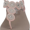 Skechers Women's Meditation - Stars & Sparkle - Circular Rhinestone Slingback Thong, Light Pink, 7