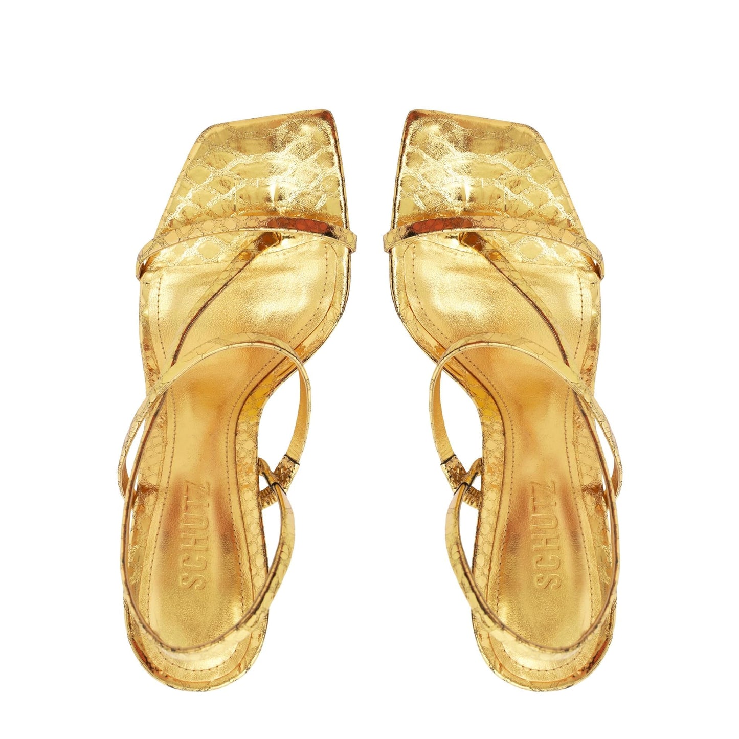 Schutz Women's Heloise High Gold 7.5 Medium