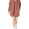 Daily Ritual Women's Teddy Bear Lapel Coat Outerwear, -Dusty Rose, XXL