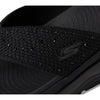 SKECHERS, Women's, Arch Fit 2.0 3-Pt Rhinestone Sandal, Black/Black, 11, Medium