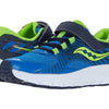 Saucony® Kids Velocer A/C Summer Shoes for Kids – Leather & Textile Upper – Cushioned Footbed (Little Kid/Big Kid) Blue/Green 7 Big Kid M