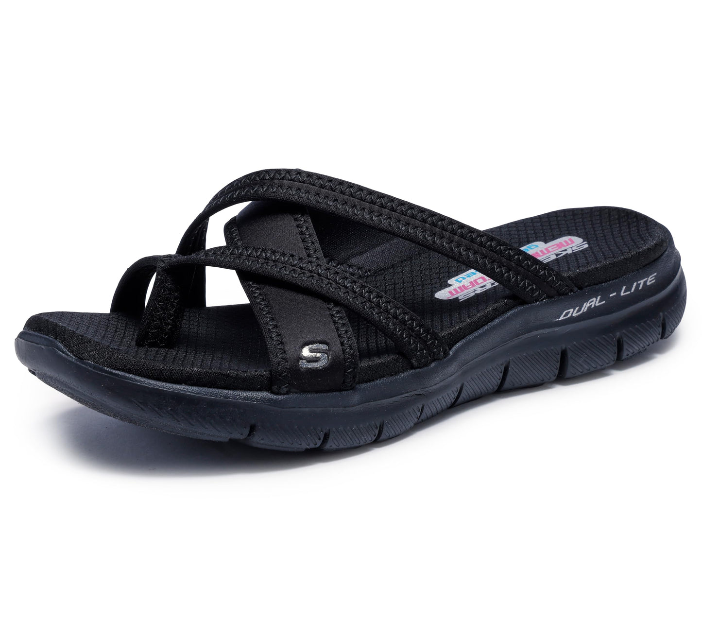 Skechers Cali Women's Flex Appeal 2.0-Start up Sport Sandal,black/black,6 M US