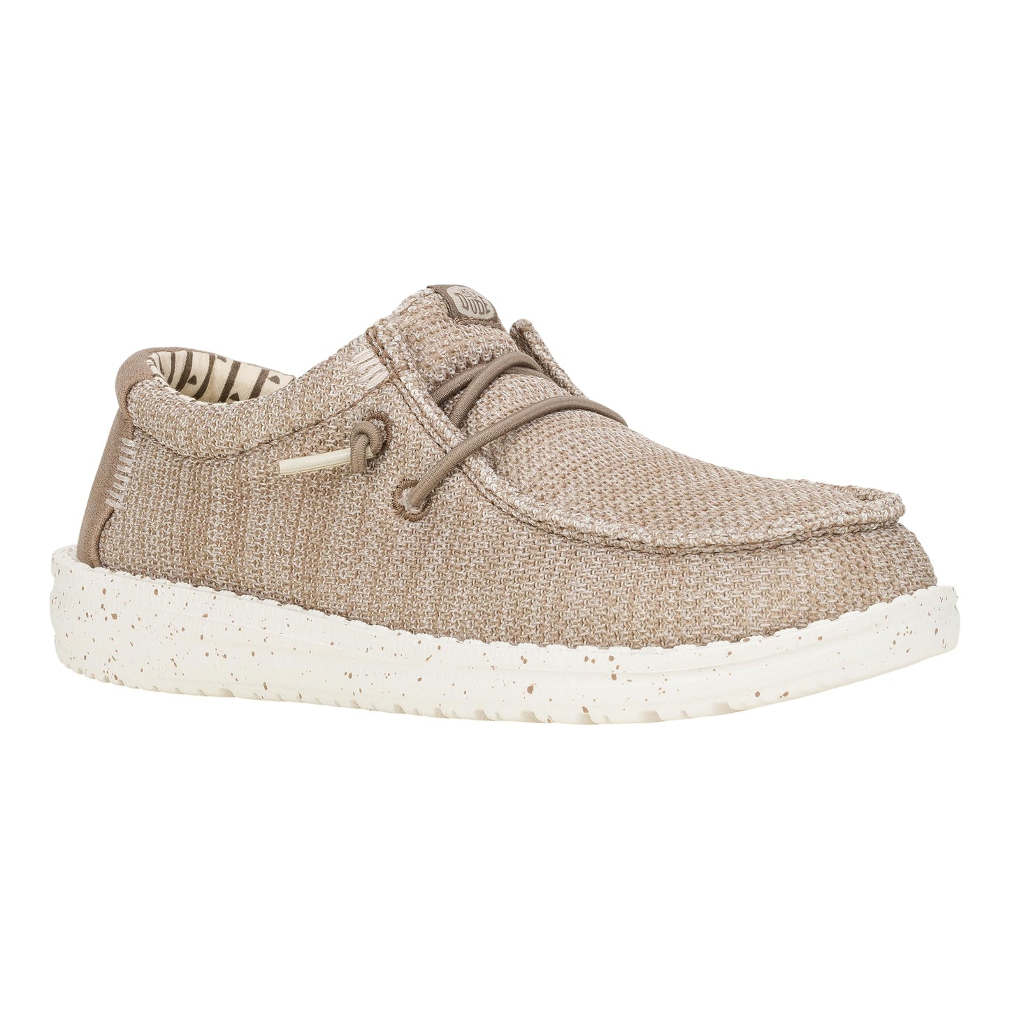 HEYDUDE Boy's Toddler Wally Stretch Sox Slip On Shoe, Walnut Size 5 | Lightweight Easy On Casual Shoe