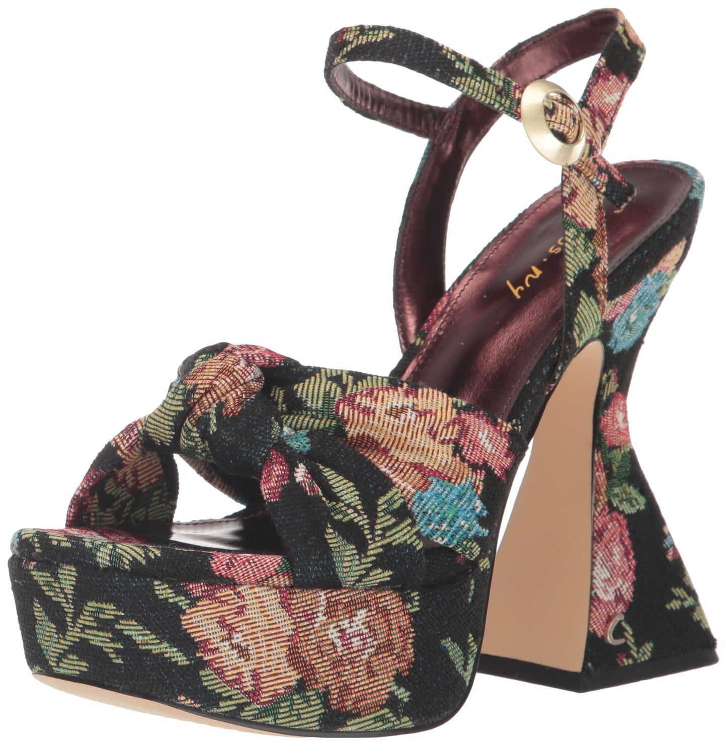 Circus NY by Sam Edelman Women's Audrea Heeled Sandal, Black Multi, 7.5