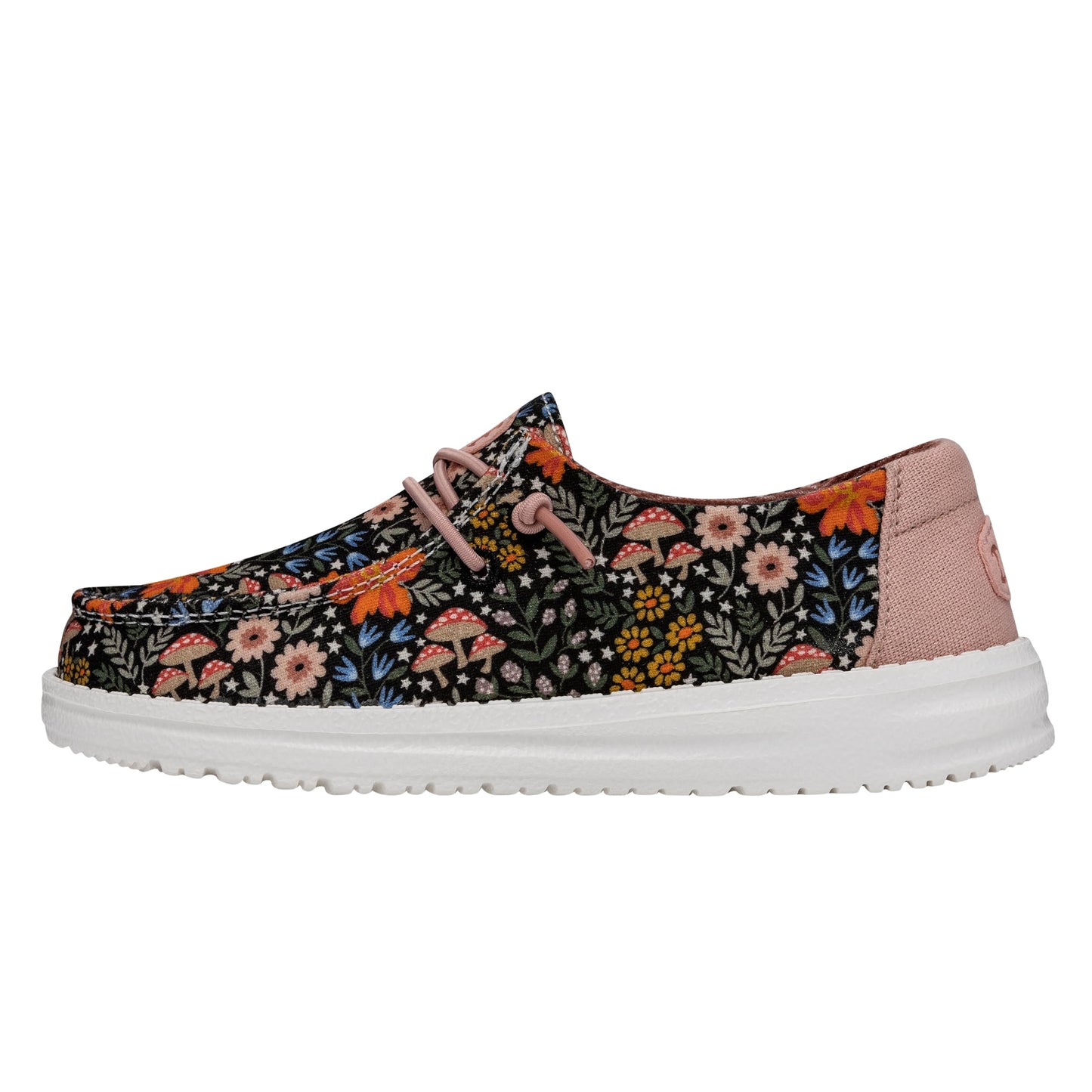 HEYDUDE Wendy Youth Forager Black/Multi Size 6 | Kids Shoes | Kids Slip-on Loafers | Comfortable & Light-Weight