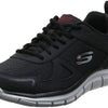 Skechers Men's Sports Shoes, Black/Red, 9.5 Wide