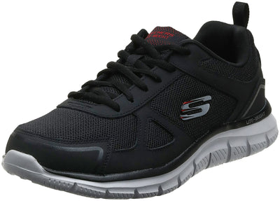 Skechers Men's Sports Shoes, Black/Red, 9.5 Wide