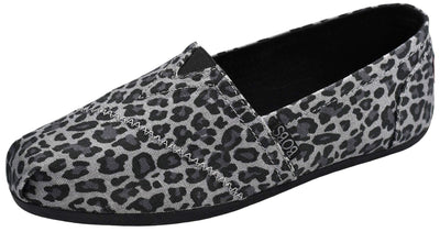 Skechers BOBS Women's Plush-Hot Spotted Black/Charcoal Slip-On 6 M US
