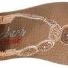 Skechers Women's Meditation-Stars And Sparkle Thong Sandal Rose Gold 6 Wide