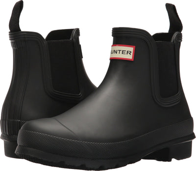 Hunter Womens Original Chelsea Black Rain Boot - 6
