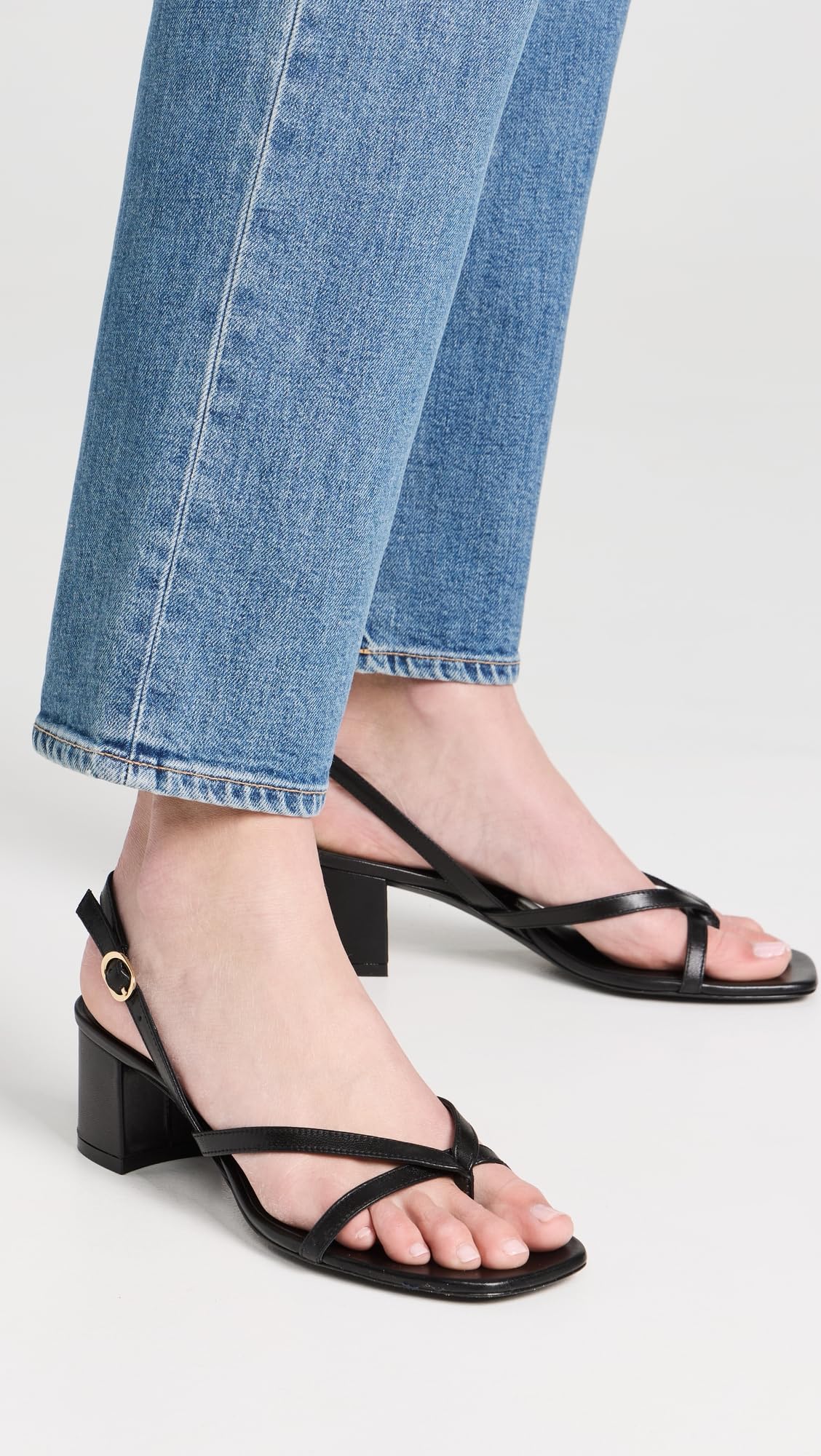 Stuart Weitzman Women's Oasis Slingback Sandals, Black, 8 Medium US
