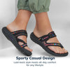 Skechers Women's Reggae-Mad Swag-Toe Thong Woven Sandal, Black, 8