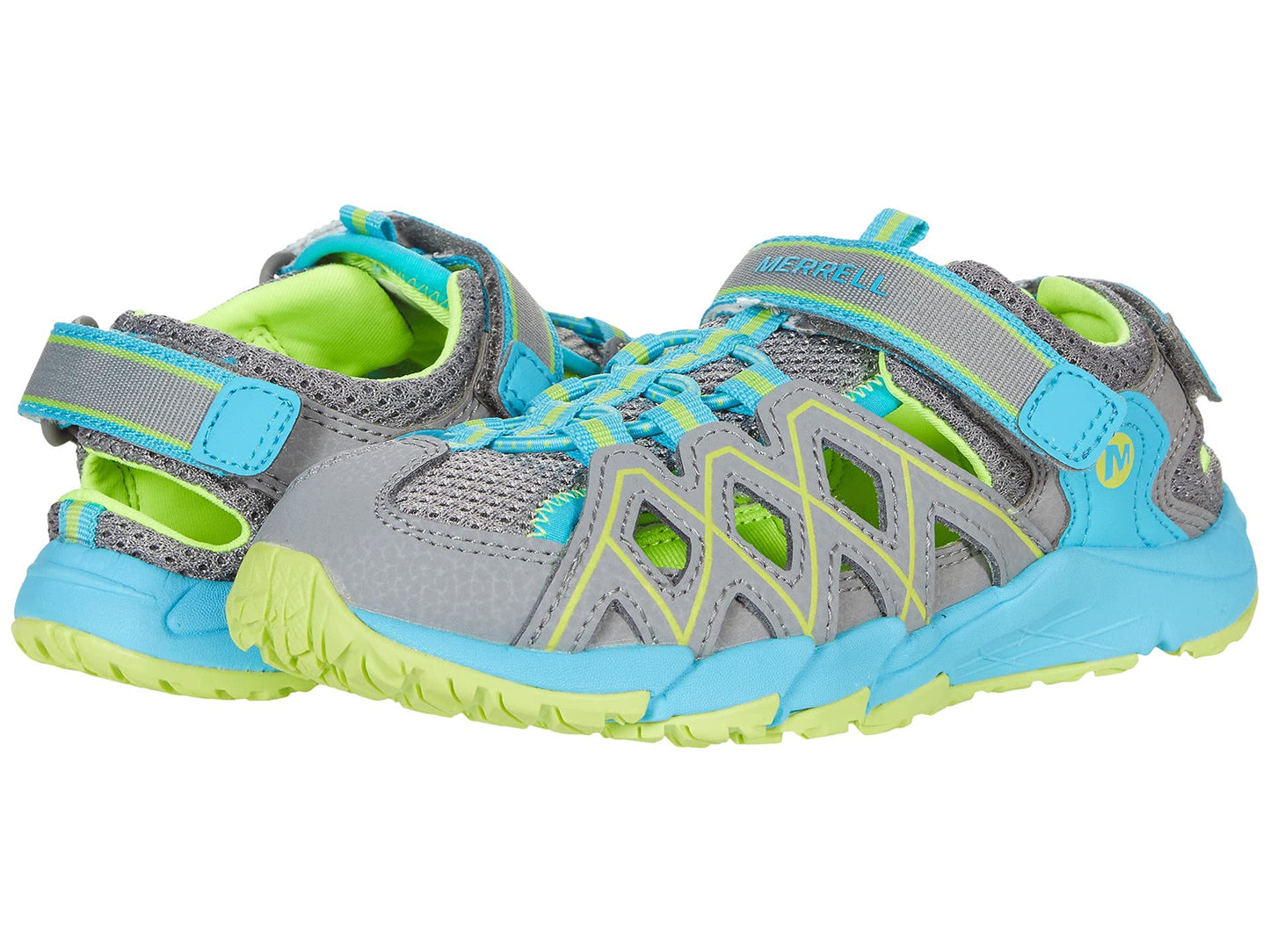 Merrell Girl's Hydro Quench (Toddler/Little Kid/Big Kid) Grey/Turquoise Leather/Mesh 13 Little Kid M