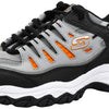Skechers Men's Afterburn Memory Fit Lace-up Sneaker, Grey/Orange, 9 M US