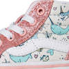 Vans Toddlers Sk8 Hi Zip, (Shark Party) Pink Icing/True White, Size 7 Toddler