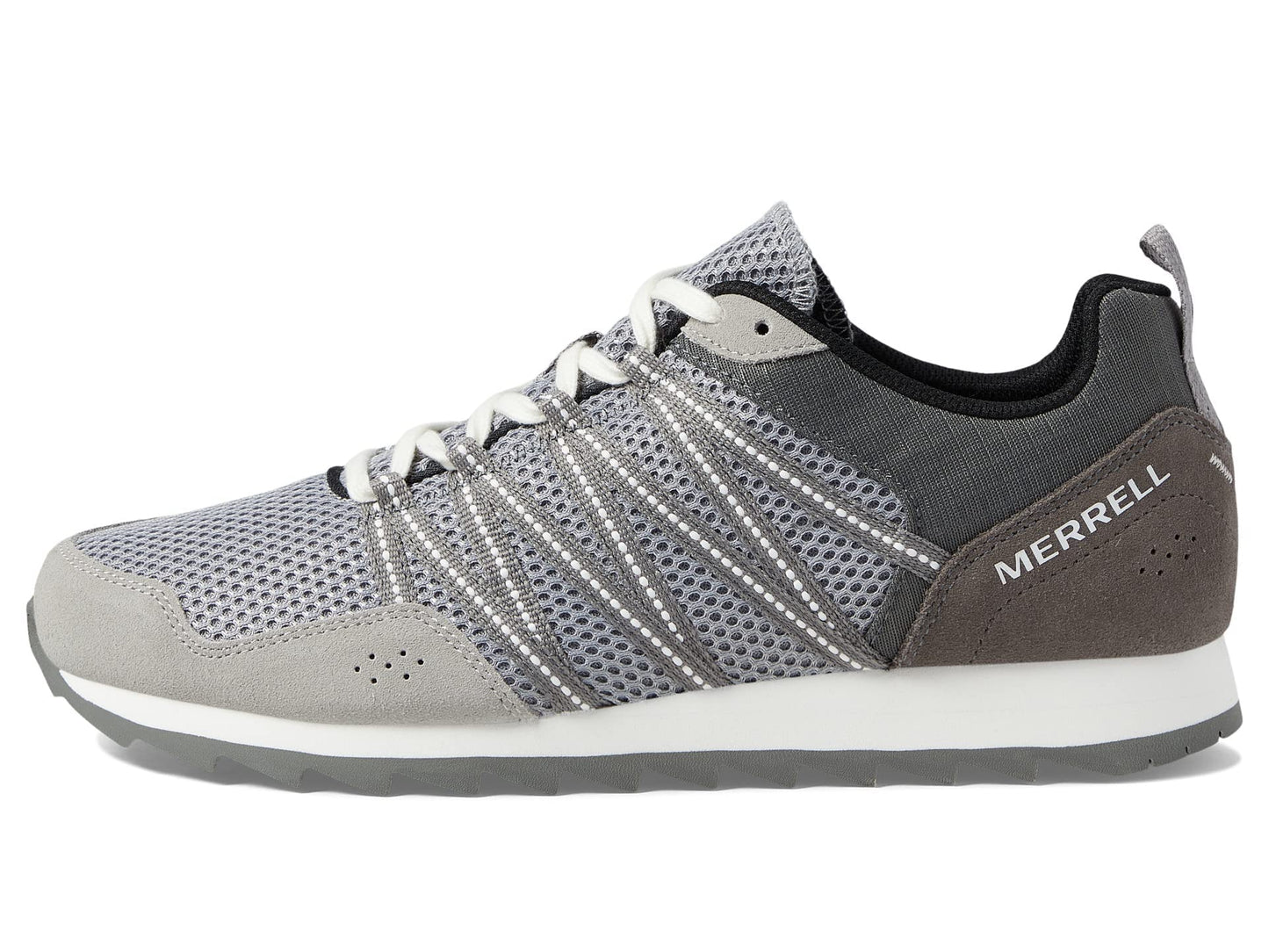 Merrell® Alpine Sport Sneakers for Men – Leather and Nylon Construction – Lightweight EVA Midsole Sport Grey/White 7 M