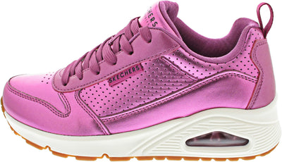 Skechers Womens Uno - Metallixs, Magenta, 7.5 Medium