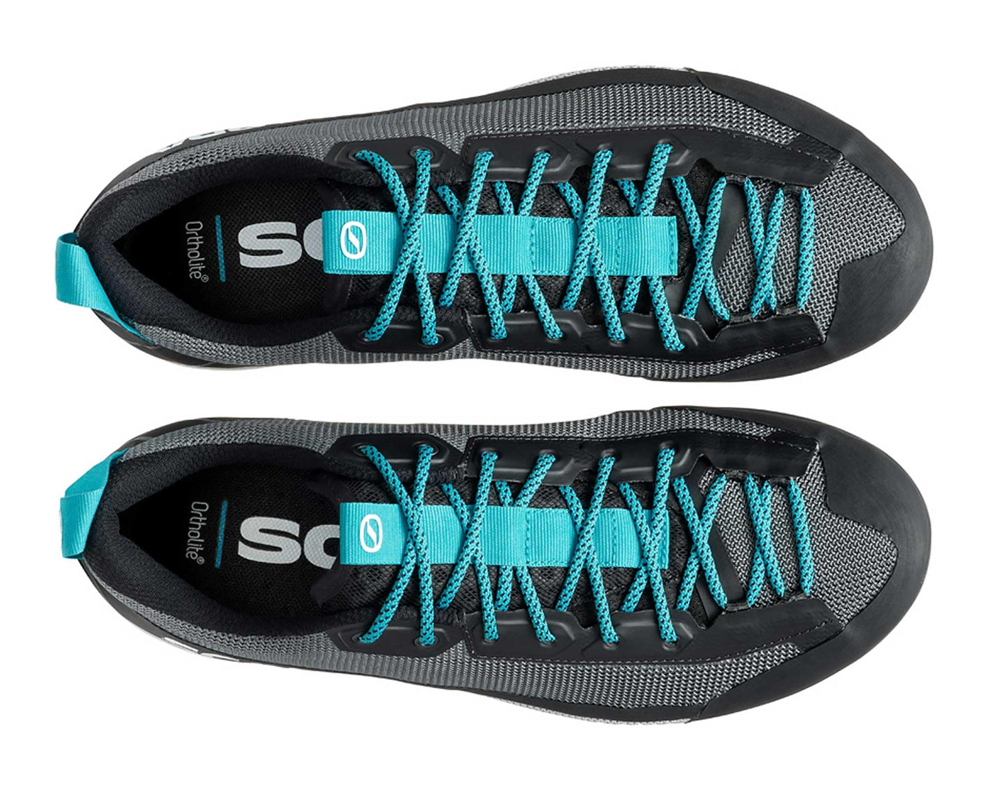 SCARPA Men's Gecko LT Outdoor Shoes for Hiking and Walking - Anthracite/Azure - 8-8.5 Women/7-7.5 Men