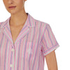 Lauren Ralph Lauren Short Sleeve Boxer PJ Set Pink Stripe MD (US 8-10)