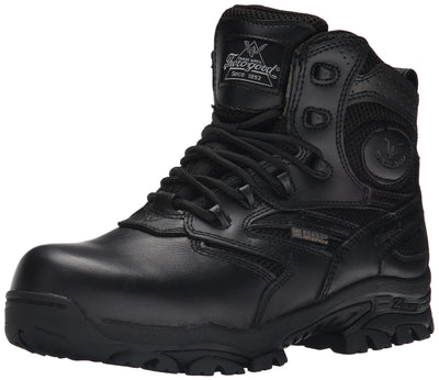 Thorogood 804-6190 Men's Deuce Series 6'' Waterproof Tactical Side-Zip Composite Safety Toe Shoe, Black - 6 W
