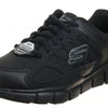 Skechers Men's Telfin-Sanphet Shoe, Black Leather Courdura, 12 W US