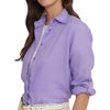 Lauren Ralph Lauren Womens Linen Shirt Wild Lavender XS