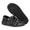 HEYDUDE Kids Mens Wally Skeletons (Little Kid/Big Kid) Black 5 Big Kid M