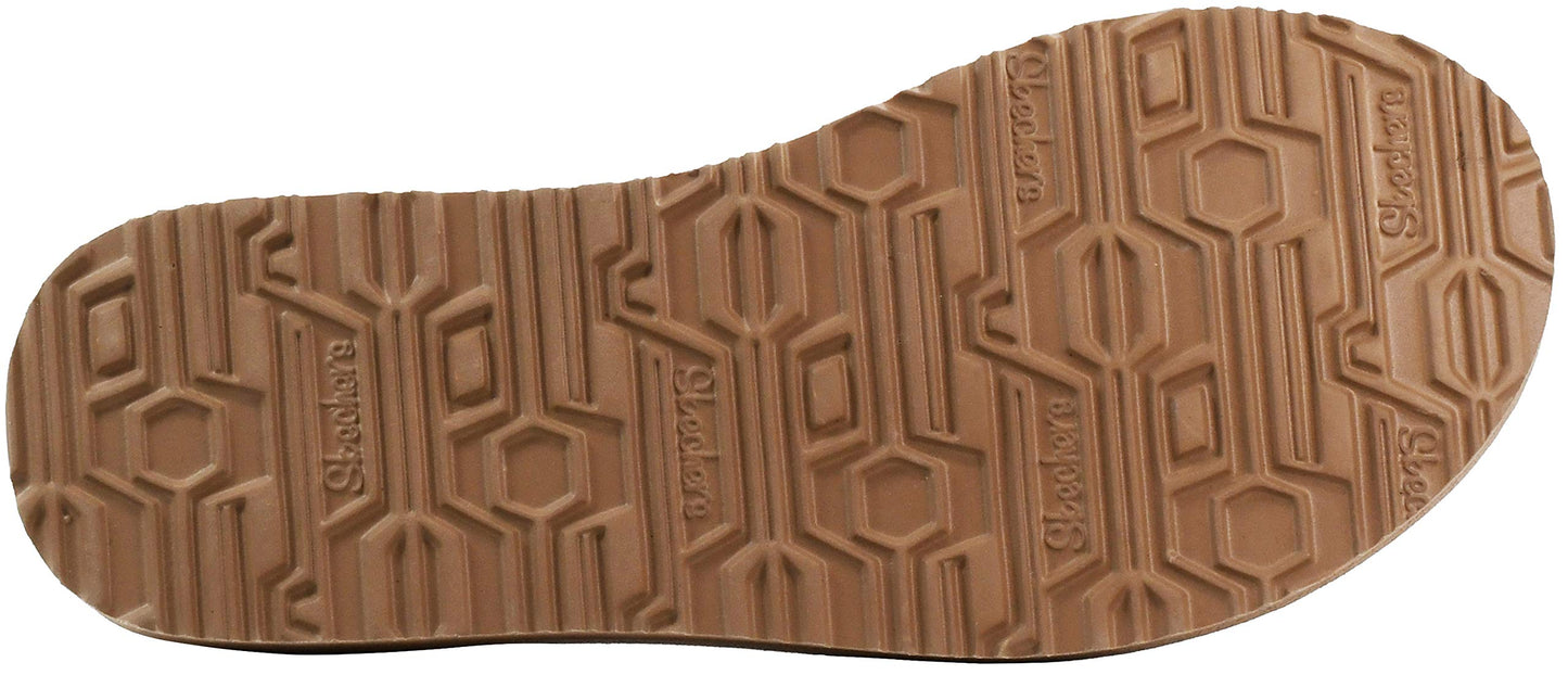 Skechers Women's Meditation-Stars And Sparkle Thong Sandal Rose Gold 6 Wide
