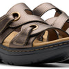 Clarks Women Merliah 2 Cove Bronze Metallic Leather 8.5 Narrow