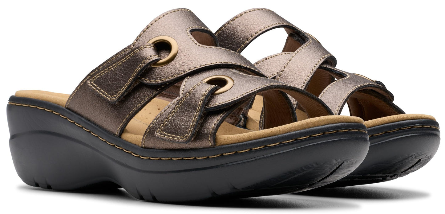 Clarks Women Merliah 2 Cove Bronze Metallic Leather 8.5 Narrow