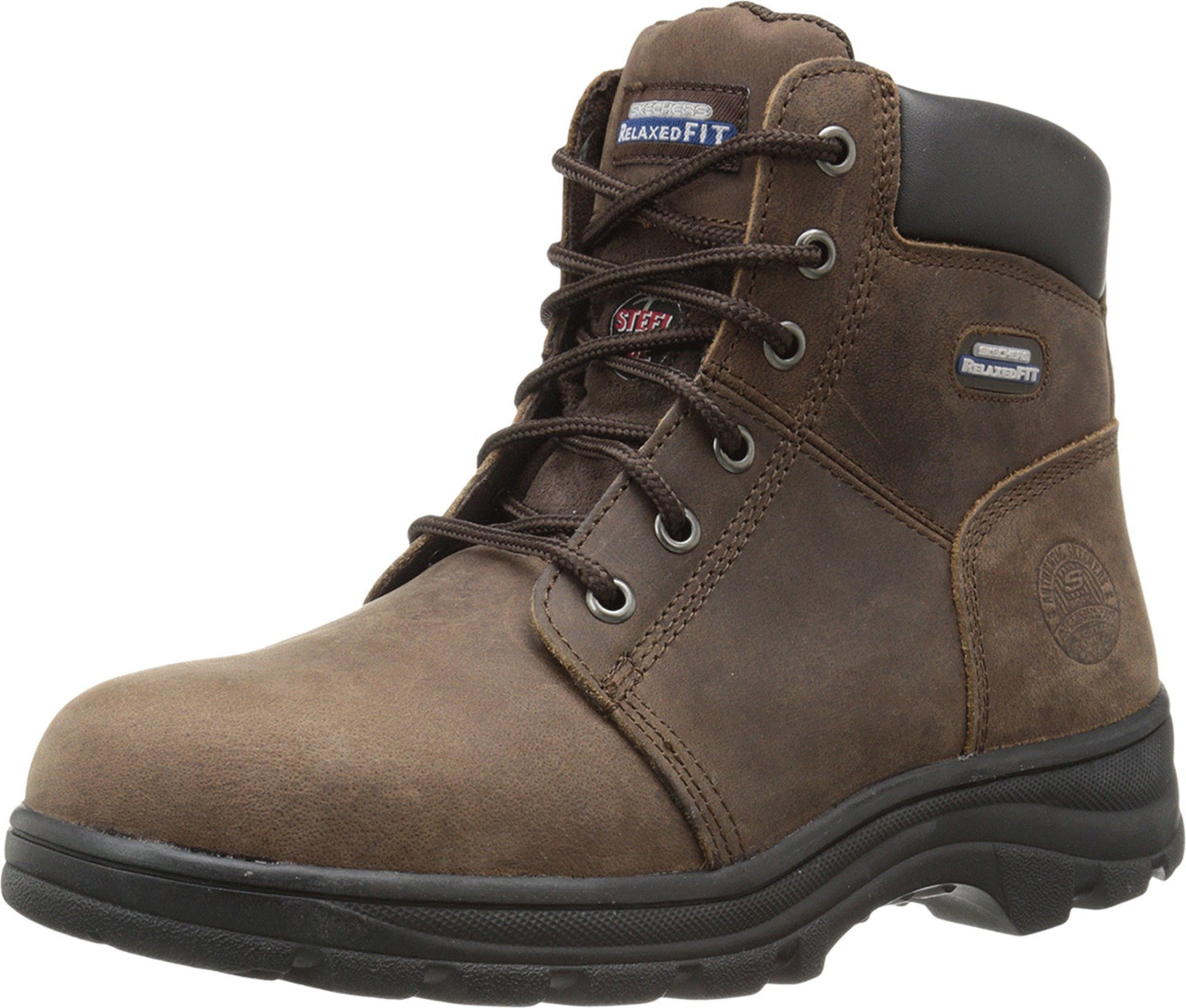 Skechers Women's Workshire Peril Boot, Dark Brown, 10
