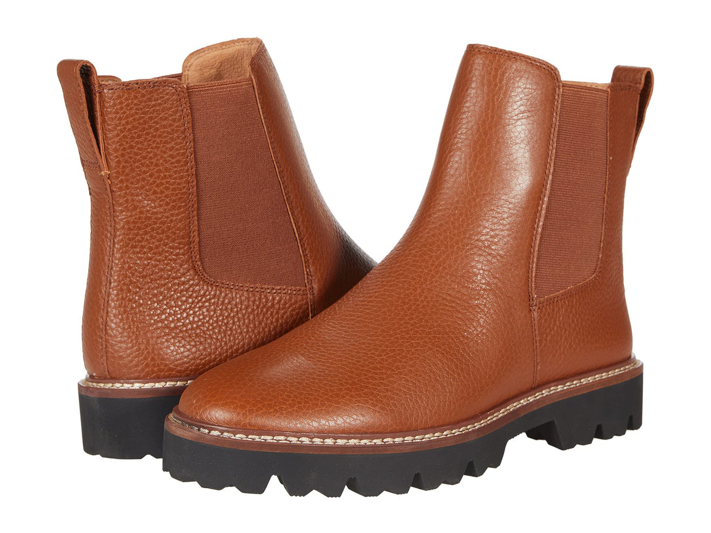Madewell The Citywalk Lugsole Chelsea Boot in Leather English Saddle 8 M