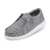 HEYDUDE Wally Toddler Blend Linen Stone Size 9 | Boy's Loafers| Boy's Slip On Shoes E10| Comfortable & Light-Weight