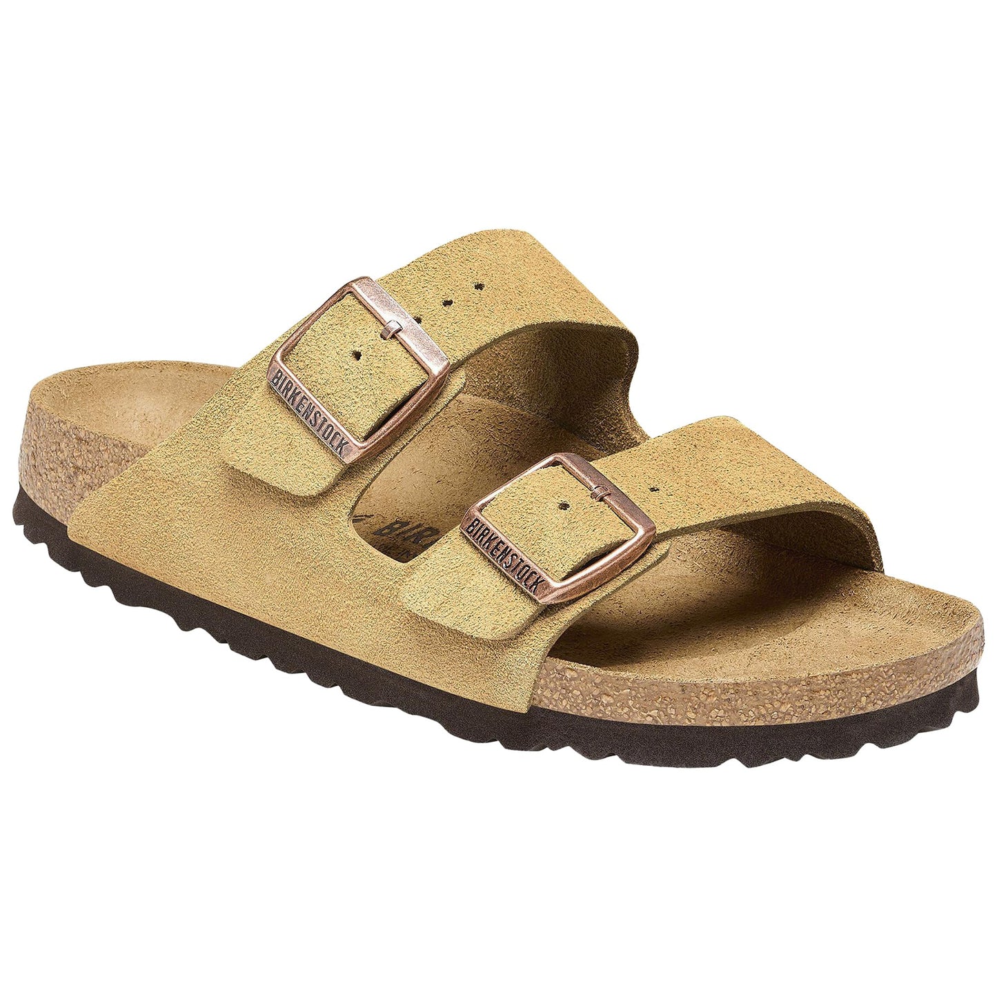 Birkenstock Women's Arizona Sandals, Latte Cream, Tan, 6-6.5 Narrow US