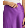 Lauren Ralph Lauren Womens Satin Charmeuse Midi Skirt Purple Jasper 4