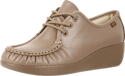 SAS Bounce Comfort Moc Lace-Up Shoes for Women – Leather Upper – Textile Lining – Foot-Shape® Last Construction Mocha 8.5 W - Wide (C)