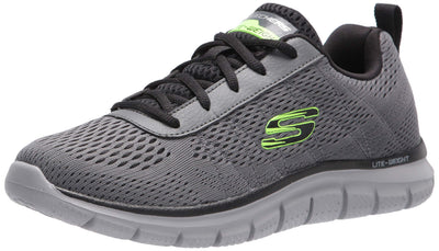 Skechers Men's Skechers Men's Track Moulton, Charcoal/Black, 12 Wide