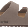 BIRKENSTOCK Unisex Arizona Birko-Flor Nubuck Leather Wide Mules, Grey Stone, 10