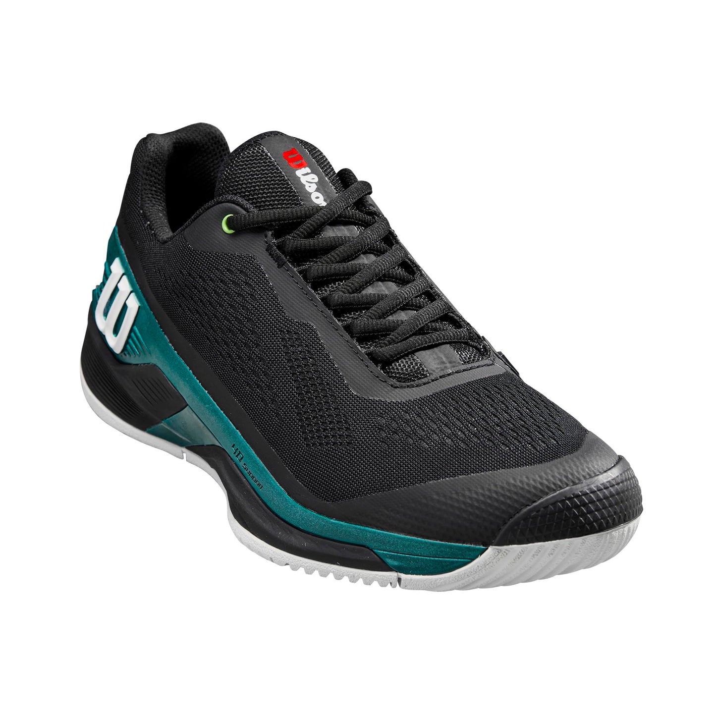 WILSON Rush Pro 4.0 Blade Women's Tennis Shoe - Black/Deep Teal, Size 6.5 US
