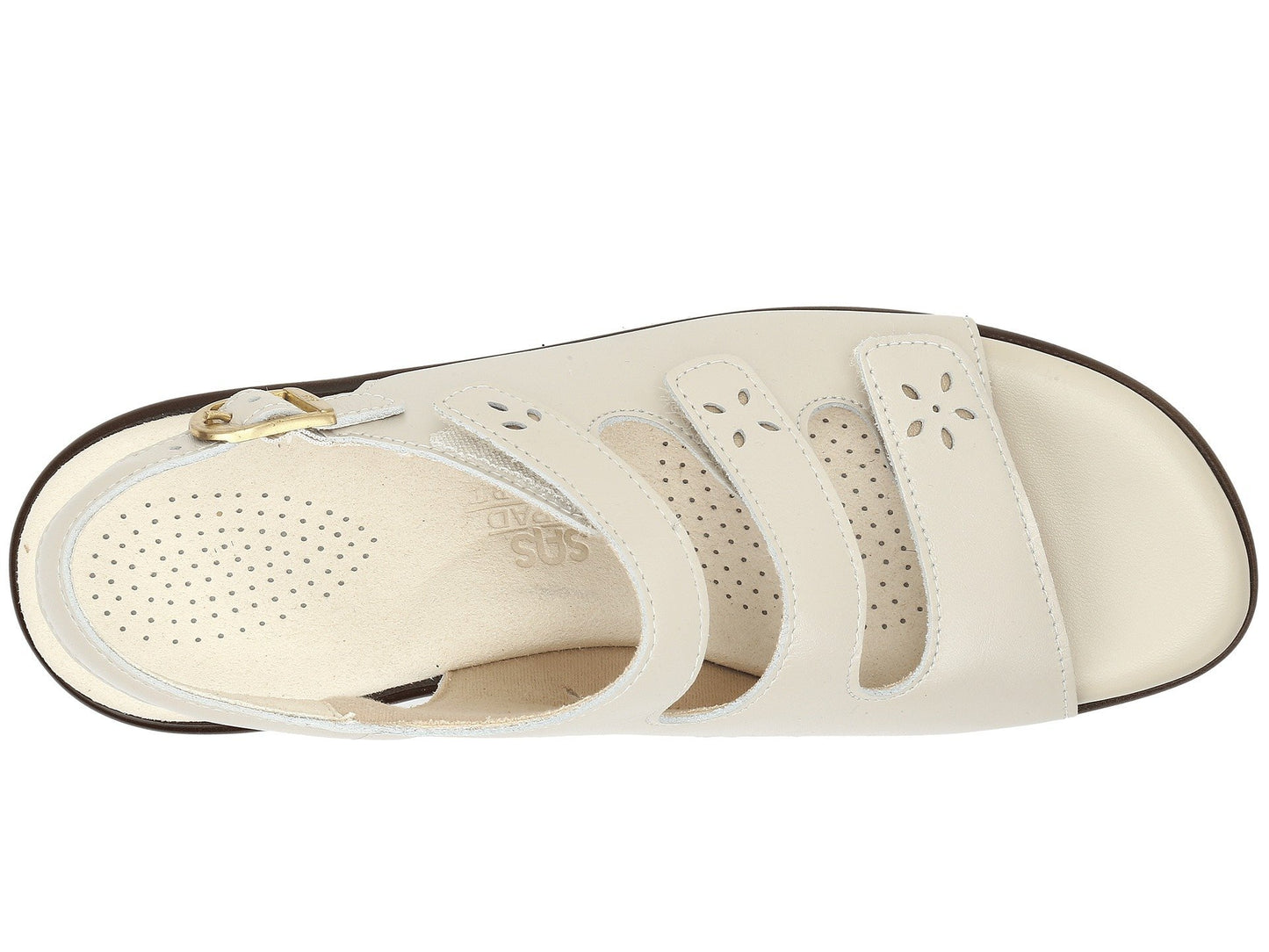 SAS Quatro Adjustable Comfort Sandal Bone 11 W - Wide (C)