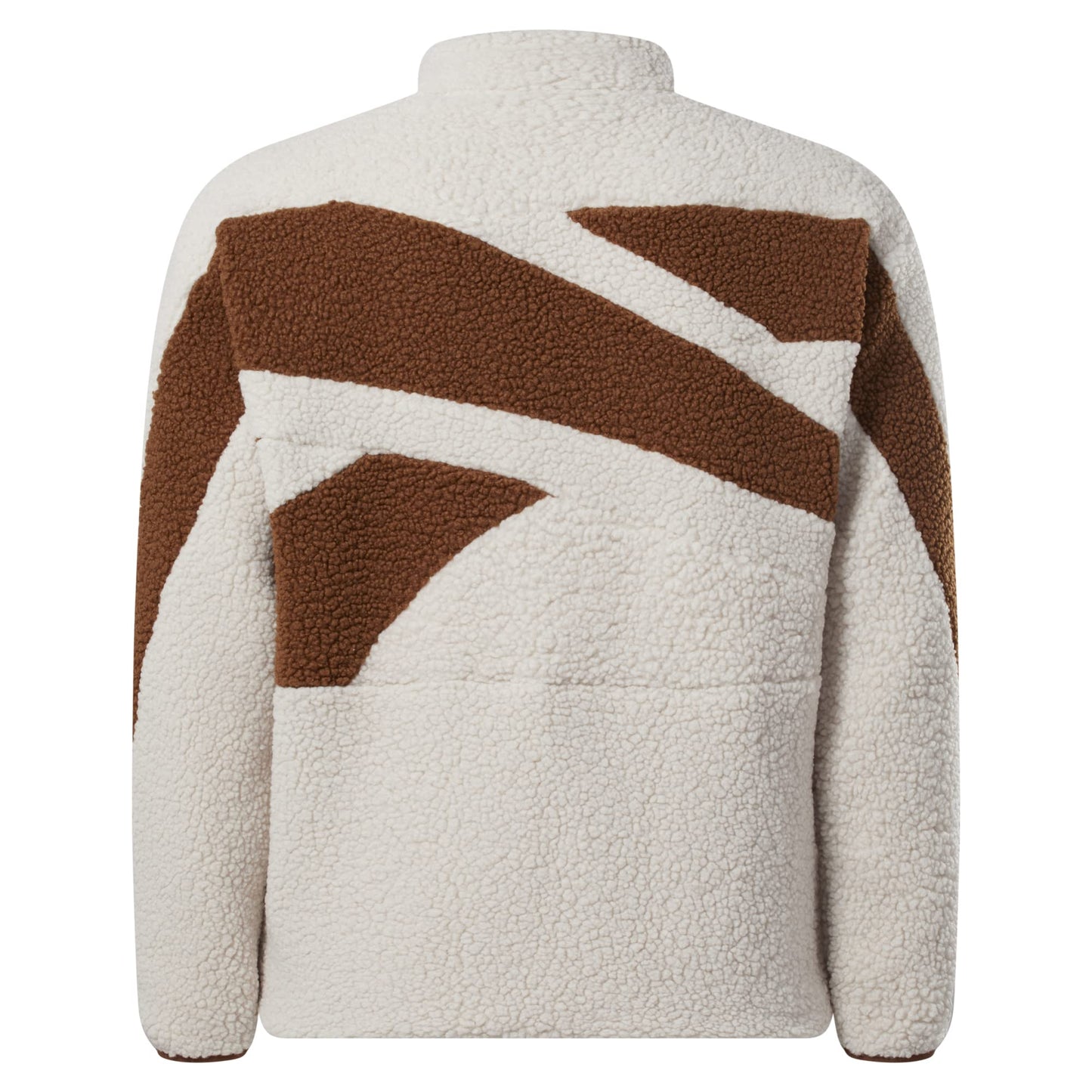 Reebok Unisex Outdoor Back Vector Sherpa Jacket, Stucco, M