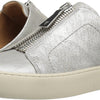 FRYE Women's Lena Zip Mule Shoe, Metallic Silver, 9.5 M US