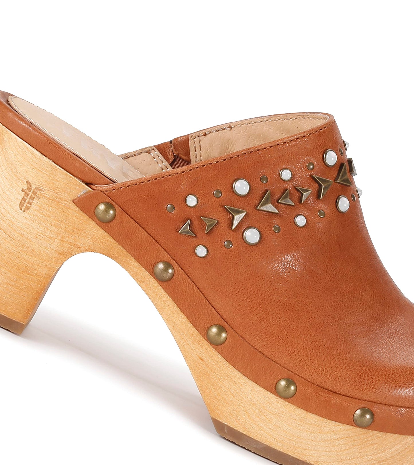 Frye Jessica Studded Clog Tan 8.5 B (M)