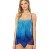 Lauren Ralph Lauren Ombre Palm Flyaway Convertible One-Piece Blue 0