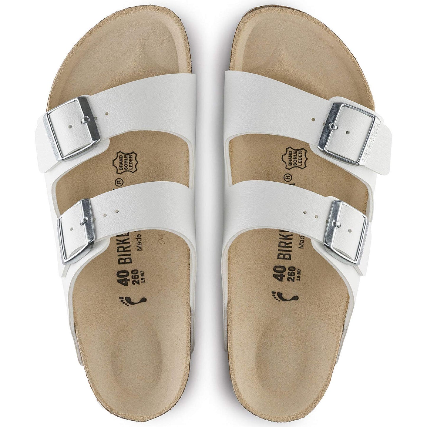 Birkenstock Arizona White Mens Sandals Size 44 EU