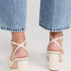 Loeffler Randall Women's Camellia Pleated Bow Heel with Ankle Strap, Pearl, 7 Medium US