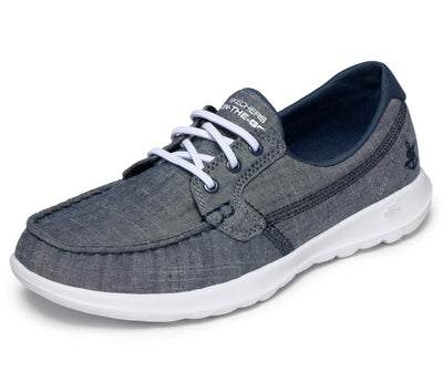 Skechers Performance Women's Go Walk Lite-15433 Wide Boat Shoe,navy,12 W US