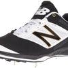 New Balance Men's L4040V3 Cleat Baseball Shoe (11.5 D(M) US, Black/White)