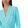 Lauren Ralph Lauren Hartford Lounge Short Shawl Collar Robe - Robe for Women - Long Sleeves - Quilted Cuffs Soft Turquoise LG (US 12-14) One Size