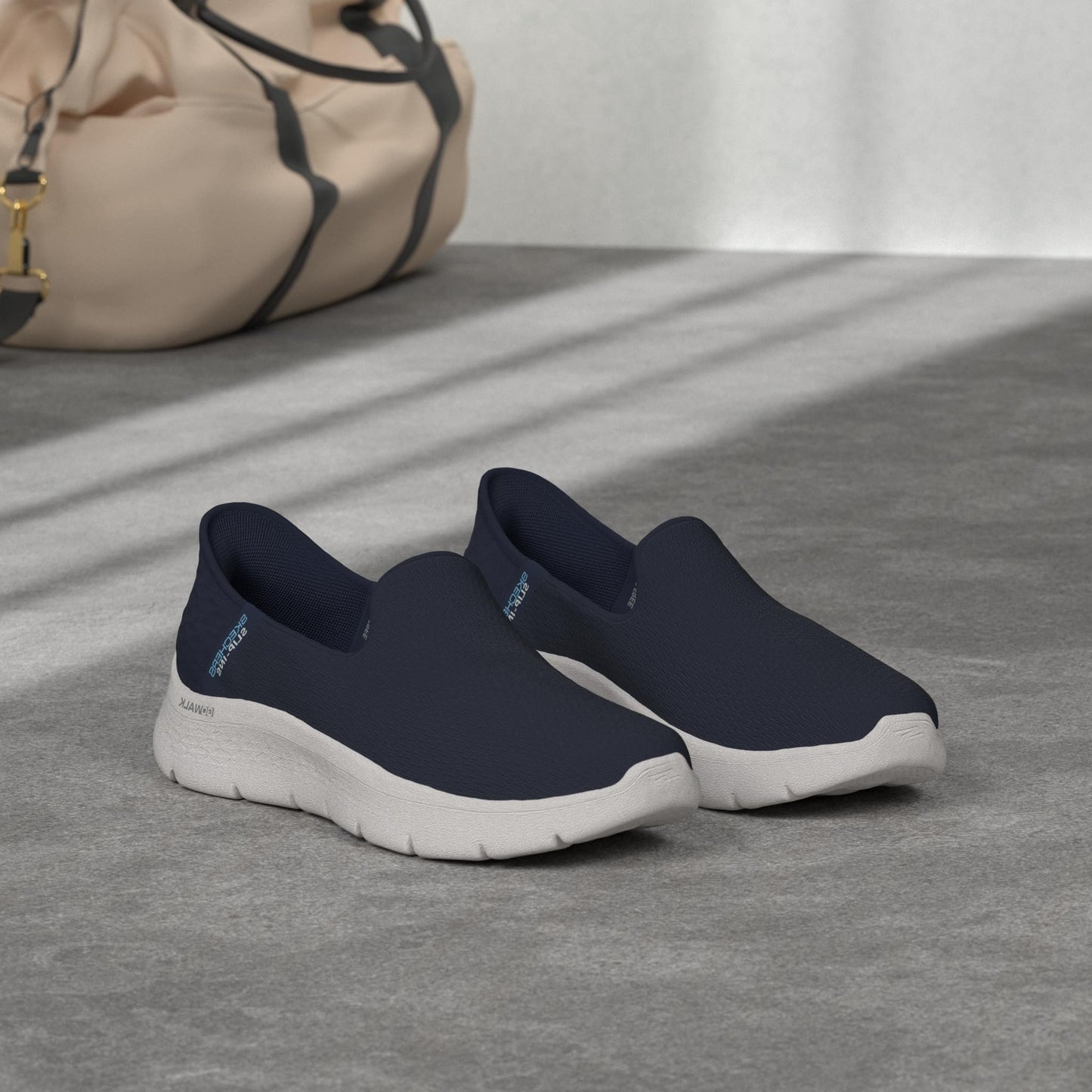 Skechers Women's Hands Free Slip-Ins Go Walk Flex-Relish Sneaker, Navy, 8 Wide US